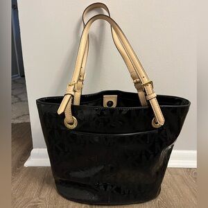 Michael Kors Patent Leather Black Tote